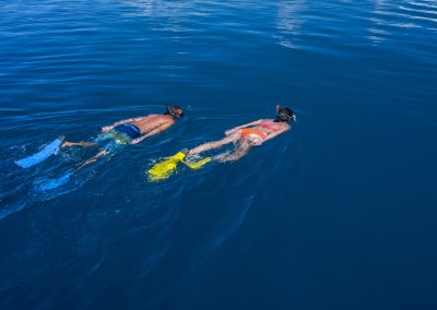 nager dans la mer